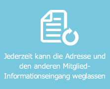 Jederzeit kann die Adresse und den anderen Mitglied-Informationseingang weglassen